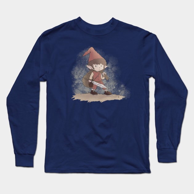Little Elf Long Sleeve T-Shirt by NinoBalitaIllustration